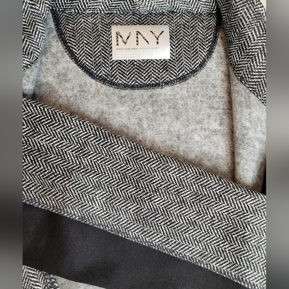 Andrew Marc New York Womens Fleece Lined Full Zip Herringbone Jacket - Size M - Picture 7 of 8